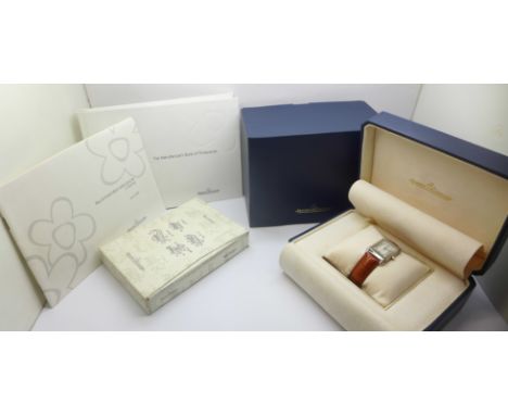 A gentleman's Jaeger-LeCoultre Reverso manual wristwatch, serial number 2051063-40502 with papers, box and original receipt d