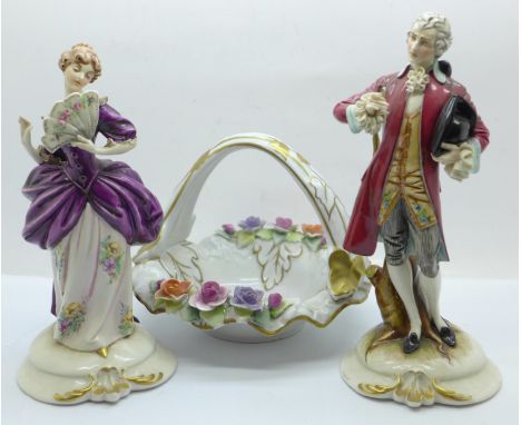 18th Century Germany , Antique Group Figurine Porcelain - Crown Over N