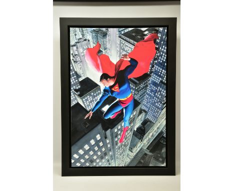 ALEX ROSS FOR DC COMICS (AMERICAN CONTEMPORARY) 'SUPERMAN TWENTIETH CENTURY' signed limited edition print on canvas, 26/195 w