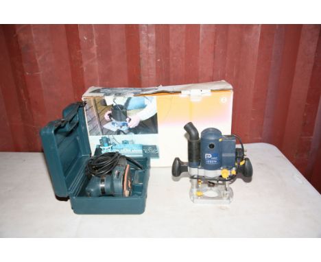 A BOXED ROUYER TABLE, a Performance Pro 1/4in router and a Black and Decker Detail Sander (3) (all untested)