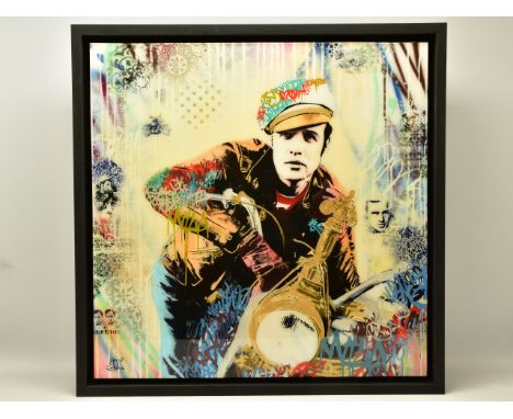 SRINJOY (AMERICAN CONTEMPORARY) 'WILD ONE', a portrait of Marlon Brando as his character from the film 'The Wild One', signed