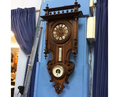 Mahogany clock / barometer