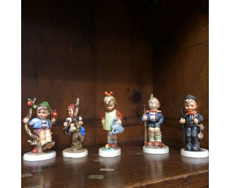 Five Hummel figures