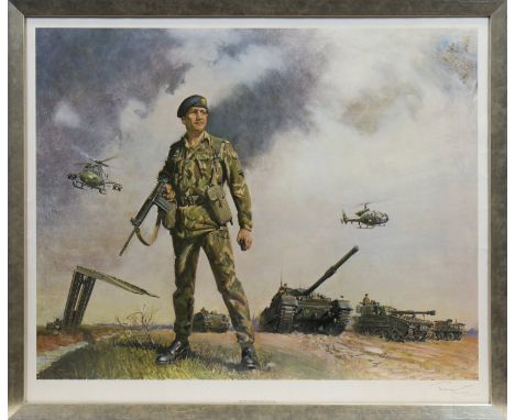 * TERRENCE CUNEO,
THE PRICE OF FREEDOM
print, signed
60cm x 72cm
Mounted, framed and under glass