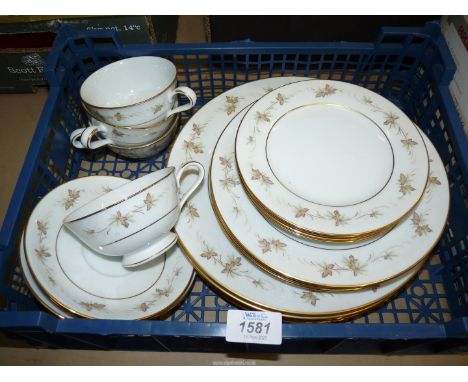 A small quantity of Zylstra 'Autumn Gold' tea and dinner ware including plates, cups and saucers.