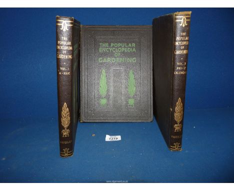 Three volumes of The Popular Encyclopedia of Gardening.
