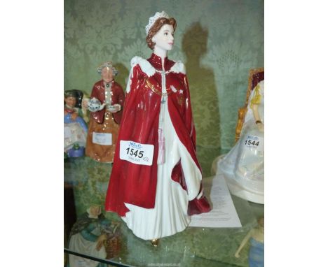 Royal Worcester figure for the Queen's 80th Birthday and Royal Doulton figure of Diana, Princess of Wales.
