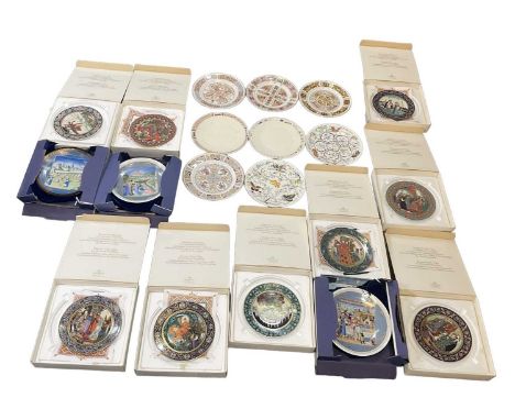 A large quantity of mainly boxed collectors' plates including a group of four Spode collectors' plates, four Royal Worcester 