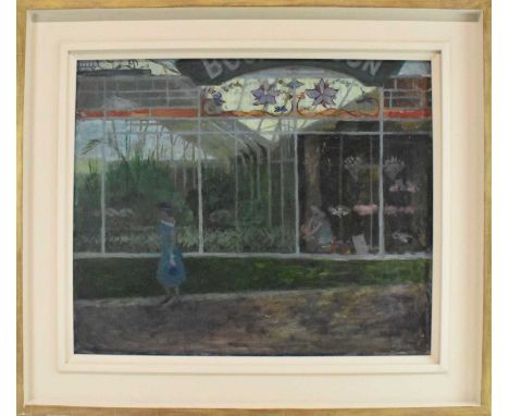 † FRED DUBERY (1926-2011); oil on board, 'Greenhouse Scene', signed lower right, 48.5 x 59cm, framed.Condition Report: Some l