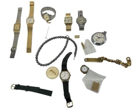 A quantity of lady's and gentleman's wristwatches including Oriosa, Revue, Supreme, Rotary etc, an Ingersoll Ltd pocket watch