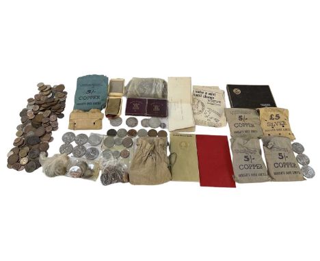 A quantity of predominantly GB and some all world coins, including a large quantity of 1937 farthings, a large collection of 