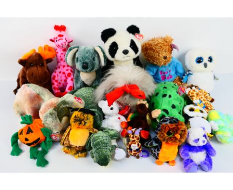 Ty Beanies - A collection of over 20 Ty Beanies in a variety of sizes. Lot includes Ty Classic Bamboo; Ty Classic Blushed; Ty