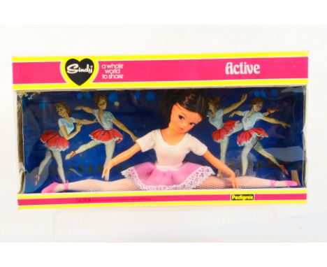 Pedigree - Sindy - A boxed vintage Sindy 44664 'Active' ballerina doll. The brunette doll, marked to the rear of the head '2 