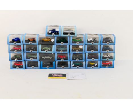 Oxford Automobile Company - 30 off 1:76 scale model motor vehicles, predominantly cars, all appear mint in original rigid tra