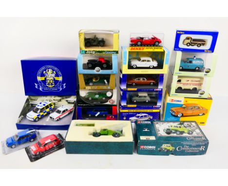 Corgi, Dinky, Oxford Automobile Company and other - a good lot of 18+ scale model motor vehicles as illustrated to include a 