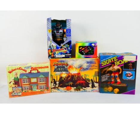 Wallace & Gromit - Roaring Dino Volcano - Half Pipe Fingerboard - Thunder Warrior. A selection of Five boxed items appearing 