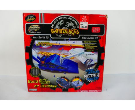 Jakks Pacific - Road Champs - A boxed Road Champs 'Deluxe Metal Mechanics Battlebots'. The Battlebot kit appears to be in Min