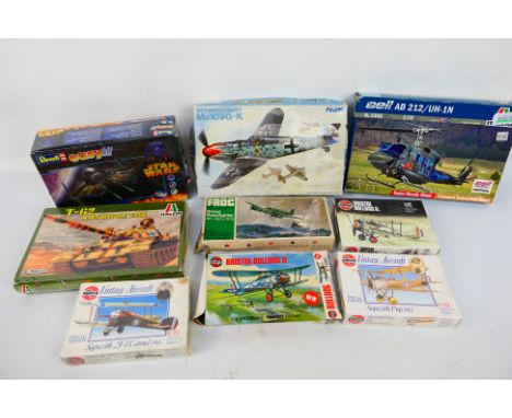 Airfix - Italeri - Revell - Others - A collection of boxed plastic model kits in various scales and genres. Lot includes Airf