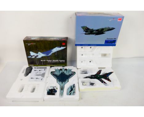 Hobby Master - Two boxed Hobby Master 1:72 scale diecast military aircraft models. Lot consists of HA6709 Tornado IDS ECR 'Ti