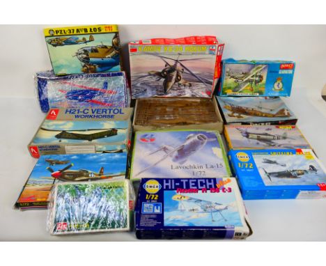 Esci - Hobby Craft - Condor - Glencoe - 12 x boxed aircraft model kits including Curtiss Condor in 1:81 scale, H21-C Vertol h