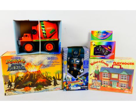 Wallace & Gromit - Roaring Dino Volcano - Half Pipe Fingerboard - Thunder Warrior. A selection of Five boxed items appearing 