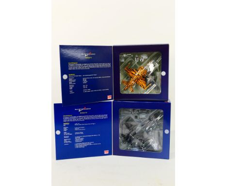 Hobby Master - Two boxed Hobby Master 1:72 scale diecast military aircraft models. Lot consists of HA3308 Northrop F-5E Tiger