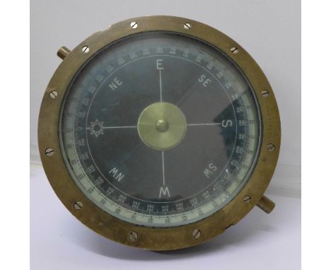 A Navy compass, 25cm diameter