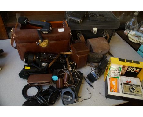 Collection of Vintage Photography Equipment and Video Equipment to include Cannon 1014XL-S
