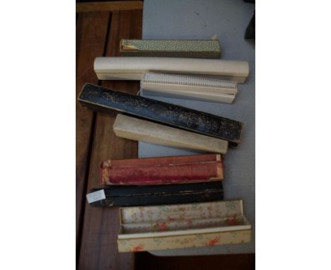 Collection of Vintage Fan Boxes to include Duvelleroy &amp; Nathalie