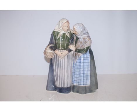A pair of Royal Copenhagen "Old woman" figures