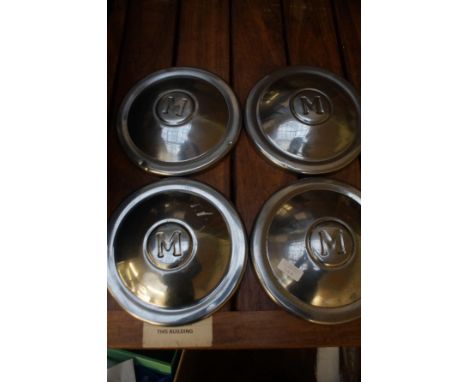 4 Vintage Morris Minor Hub Caps 