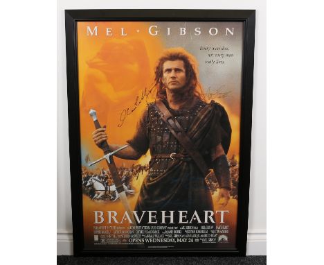 Poster, Film, Cinema &amp; Movie Interest, Autographs - a rectangular shaped poster for the Mel Gibson film Braveheart, signe