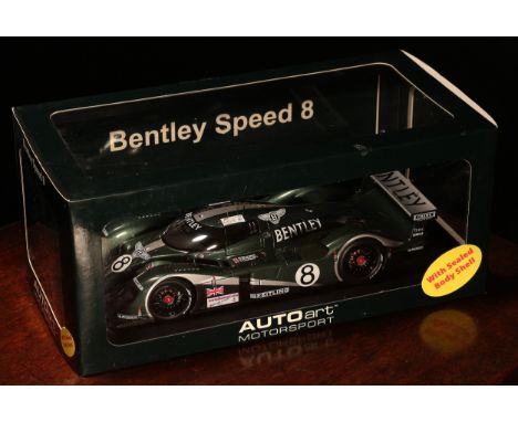 An Autoart Motorsport 80353 1:18 scale model, Bentley Speed 8 Le Mans 24 hour 2003 car, 2nd position J.Herbert T/D.Brabham/ M