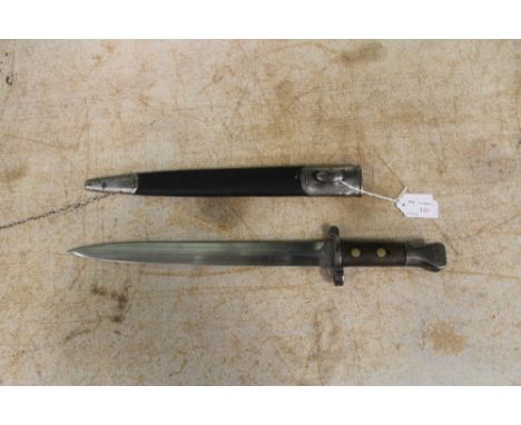 A 1888 pattern Lee-Metford bayonet marked to ricasso Wilkinson-London and multiple re-issue stamps Condition- Overall good, f