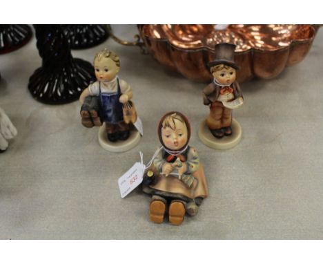 3 Goebel figures. 2 as found