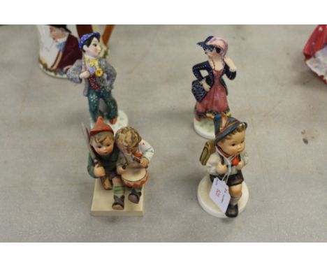 4 Goebel figures. 2 as found