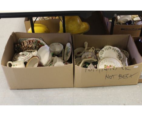 2 Boxes of misc. China, plates etc