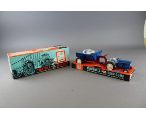 Boxed Britain's 9630 tractor and rear pump