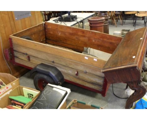 Wooden trailer and light board