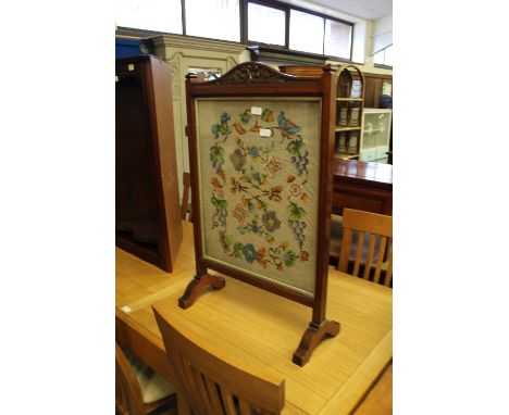 Needlework firescreen