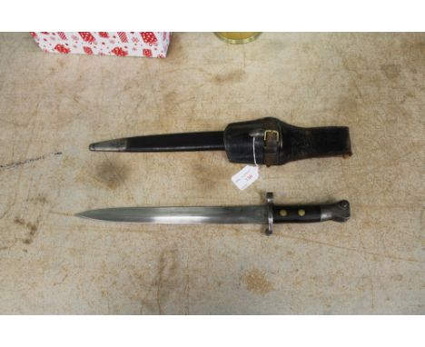 A 1888 pattern Lee-Metford bayonet marked to ricasso Wilkinson-London and multiple re-issue stamps. Also marked to pommel "3.