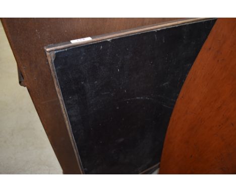 An antique folding card table, top badly damaged, approx 56 x 56cm