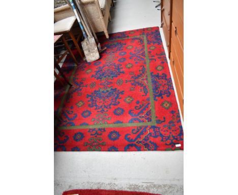 A vintage carpet square, approx. 188 x 140cm