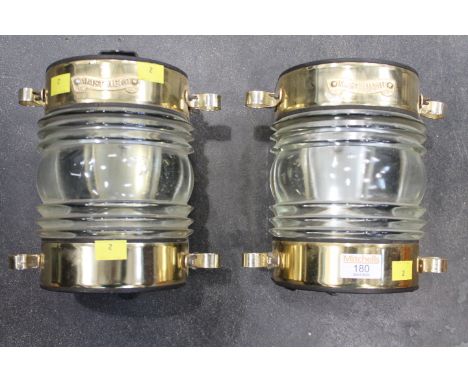 Two modern light fittings both marked Mast Head