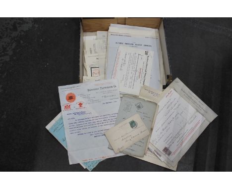 Box of ephemera, London &amp; North Western Railway Co., North of Scotland Electric Light &amp; Power Co., Olympic Portland C