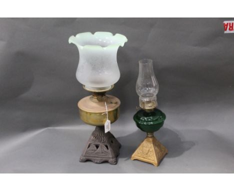 Two vintage oil lamps