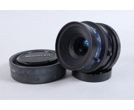 A Mamiya Sekor Macro Z 140mm f/4.5 Lens, serial no16110, possible contact issue, shutter intermittent, barrel G, light wear, 