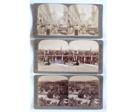 Underwood &amp; Underwood Berne And The Bernese Alps Through The Stereoscope Stereoscopic Card Set,  (37), with Berne And The