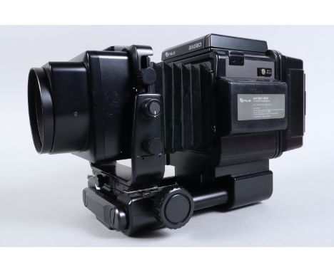 A Fuji GX680 Camera Outfit, serial no7080052, no charger present, untested, body G, some light wear, scratches, bellows G, wi