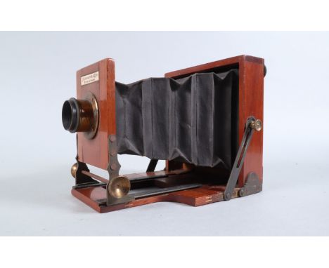 A J. Lancaster Le 'Merveilleux' Quarter Plate Field Camera, maker's plate  'J. LANCASTER &amp; SON BIRMINGHAM', model plate  